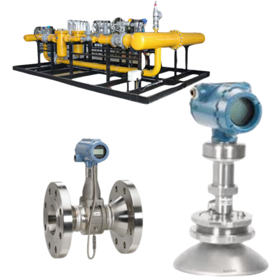 Flow Control Valve Skid Equipped with Rosemount 8800 Multivariable Flowmeter and 5408 Non-Contacting Radar/Level Transmitter