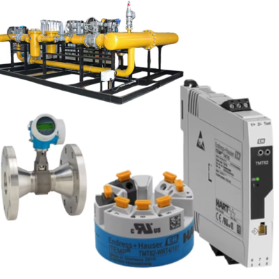 Endress+Hauser Proline Prowirl O 200 vortex flowmeter and ITEMP TMT82 HART 7 temperature transmitter with flow control valve assembly