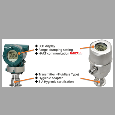 Reduced-pressure cooling station equipped with Yokogawa VY series vortex flowmeter and EJAC60E sanitary pressure transmitter