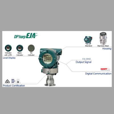 Reduced-pressure cooling station equipped with Yokogawa VY series vortex flowmeter and EJAC60E sanitary pressure transmitter