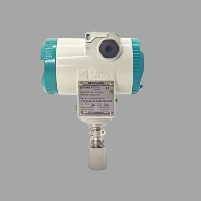 Siemens SITRANS P320 7MF0300 pressure transmitter, SITRANS FX330 vortex flowmeter, and flow control valve manifold