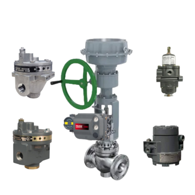 New Pneumatic Control Ball Valve and Positioner DVC6200 and Volume Boosters 2625 and Regulator 67CFR