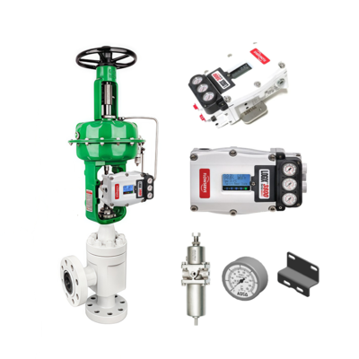 China Angle Control Valve with Flowserve Logix 3821-28EA-D43L-1010-00 Industrial Valve Positioner and Aso Filter Regualor