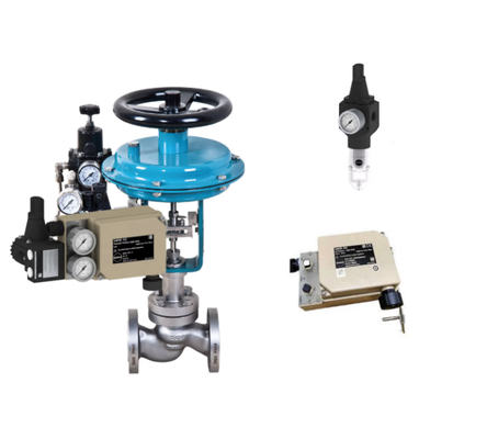 Pneumatic Control Valves With Samson 4765 /4763 Actuator Positioner and Solenoid Valve Filter Regulator for Samson On-Off Valve