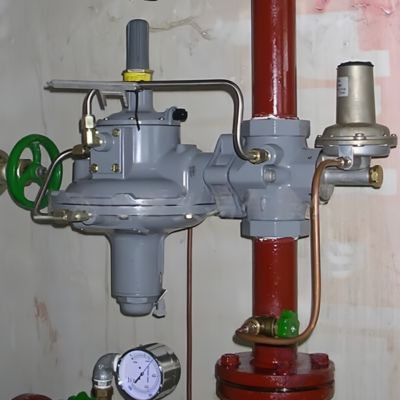 High Flow Fisher 299H Series Pilot Operated Pressure Reducing Regulator Flanged Connection for Natural Gas Transmission