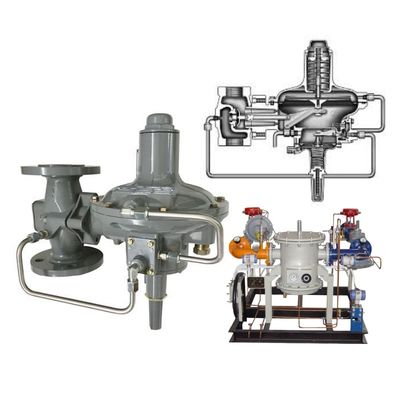 High Flow Fisher 299H Series Pilot Operated Pressure Reducing Regulator Flanged Connection for Natural Gas Transmission