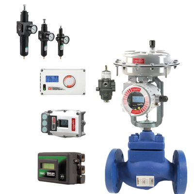 Pnuematic Spiraxsarco Control Valve and Flowserve Logix 520MD 420MD 3800MD Digital Positioners and ASCO Regulator 67