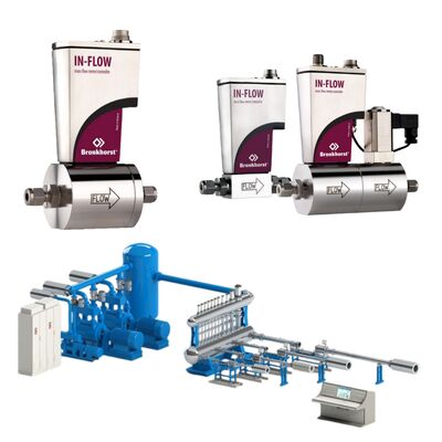 Bronkhorst IN-FLOW Digital Flow Meter with ±0.2% Accuracy Stainless Steel Material and Flange Connectivity for Industrial Applications