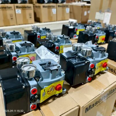 Rotork Fairchild T7800 I/P transducer + Masoneilan SVI2 AP/SVI2 series SVI2AP-22123111 double-acting intelligent valve positioner, in stock.