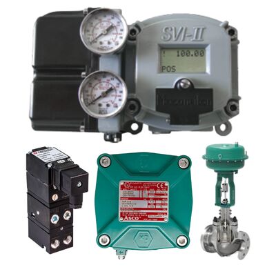 Masoneilan SVI2 AP/SVI 2 Series SVI2AP-21113121 intelligent valve positioner and Rotork Fairchild T6000 pressure sensor + ACSO solenoid valve, genuine original parts, in stock.