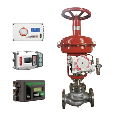 New Pneumatic Control Valve and ASCO Solenoid Valve and FLOWSERVE 3200MD 520MD 3800MD Valve Positioner