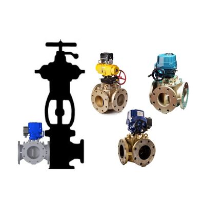 Amot Actuated Three Way Rotary Control Valve with up to 16 bar Pressure and 3,170 GPM Flow in Corrosion-resistant Materials
