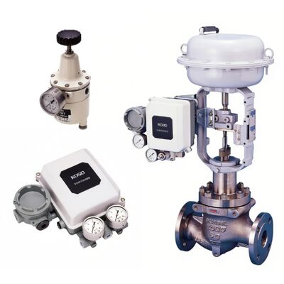 KOSO 510D Sleeve Guided Control Valve EP800 Positioner PRF300 Filter Regulator Oil Gas Industrial Pipeline