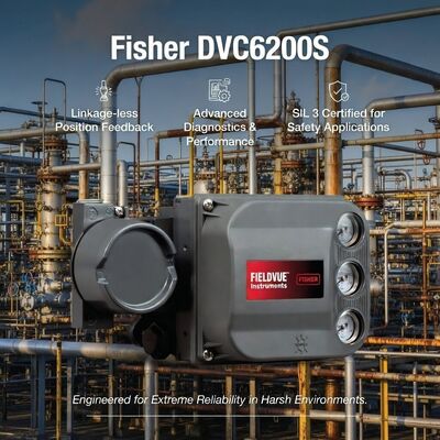 In Stock F-isher DVC6200 FIELDVUE Digital HART Valve Positioner 4-20mA Electro Pneumatic Controller for Pneumatic Actuator