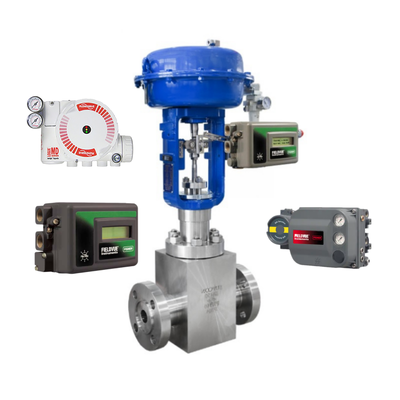 Pneumatic Control Ball Valve Controller DVC6200 DVC2000 and ASCO Solenoid Valve and FLOWSERVE 3200MD 520MD 3800MD Valve Positioner