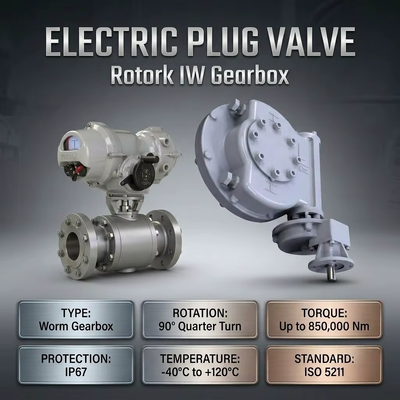 Rotork IW Series Valve Worm Gearbox Quarter Turn Gear Operator Self Locking Ball Butterfly Plug Valve