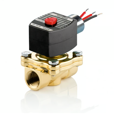 ASCO 210 Series 2 Way Brass Solenoid Valve Pilot Operated Normally Closed Water Air Gas Fluid Control
