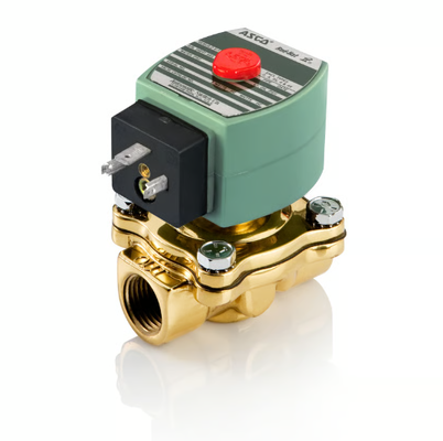ASCO 210 Series 2 Way Brass Solenoid Valve Pilot Operated Normally Closed Water Air Gas Fluid Control