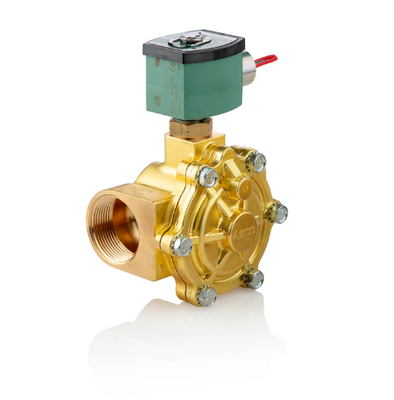 ASCO 210 Series 2 Way Brass Solenoid Valve Pilot Operated Normally Closed Water Air Gas Fluid Control