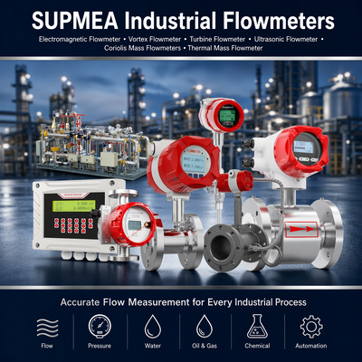 Supmea IP67 IP68 Magnetic Electromagnetic Flow Meter Industrial Process Instrument Ultrasonic Coriolis Thermal Mass Flowmeter