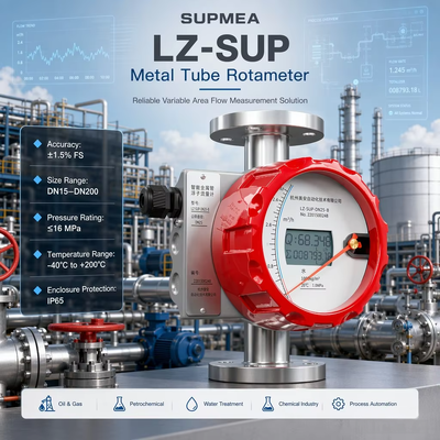 Variable Area Flowmeter Supmea LZ-SUP Mechanical Flow Indicator Liquid Gas Steam Metal Tube Rotameter