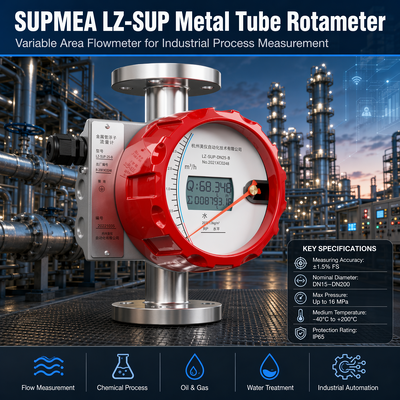 Variable Area Flowmeter Supmea LZ-SUP Mechanical Flow Indicator Liquid Gas Steam Metal Tube Rotameter