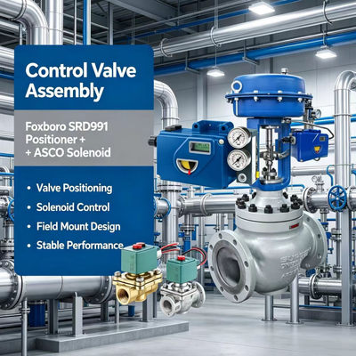Foxboro SRD991 SRD991-BHFS6EA4NY-V01 Smart Valve Positioner with ASCO Solenoid Spool Valves
