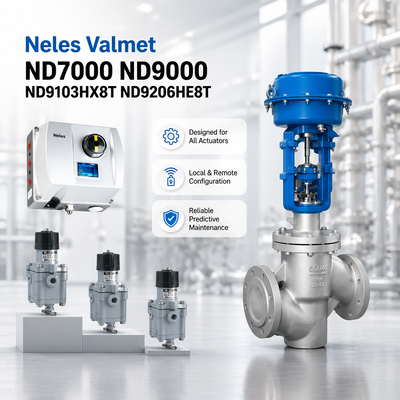 Valmet Me Tso OEM ND7000 ND9000 ND9103HX8T ND9206HE8T Pneumatic Smart Digital Valve Controller Positioner HART 4-20mA Industrial Automation