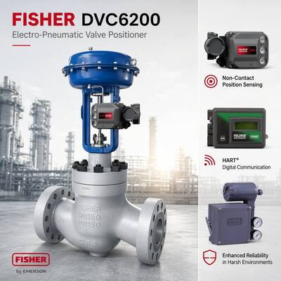 In Stock F-isher DVC6200 FIELDVUE Digital HART Valve Positioner 4-20mA Electro Pneumatic Controller for Pneumatic Actuator