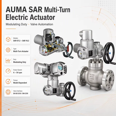 AUMA SAR Multi-Turn Electric Actuator Motorized Valve Actuator Industrial Valve Control Electric Valve