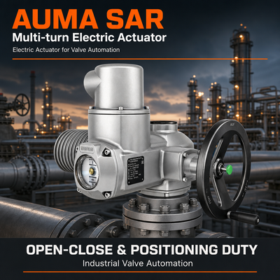 AUMA SAR Electric Actuator Valve Automation Multi-Turn Motorized Valve Actuator Industrial Electric Valve Control