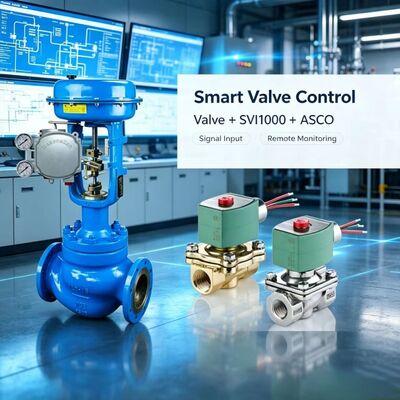 Masoneilan SVi1000 Digital Valve Positioner 4-20mA HART Pneumatic Control with ASCO Solenoid Valve