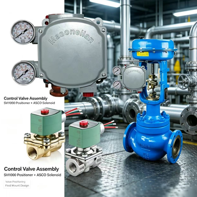 Masoneilan SVi1000 Digital Valve Positioner 4-20mA HART Pneumatic Control with ASCO Solenoid Valve