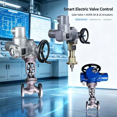 AUMA SA and LE Linear Thrust Unit Multi-Turn Actuator for Industrial Valves High Performance