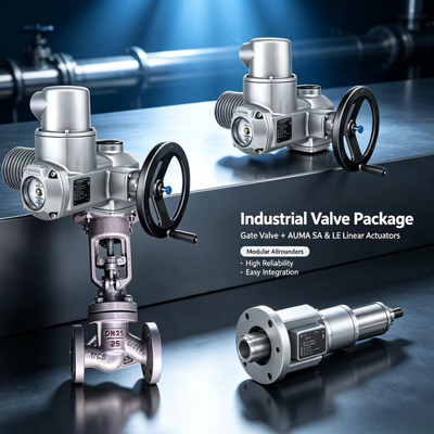 AUMA SA and LE Linear Thrust Unit Multi-Turn Actuator for Industrial Valves High Performance