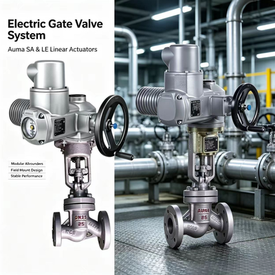 AUMA SA and LE Linear Thrust Unit Multi-Turn Actuator for Industrial Valves High Performance