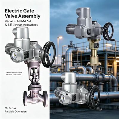 AUMA SA and LE Linear Thrust Unit Multi-Turn Actuator for Industrial Valves High Performance