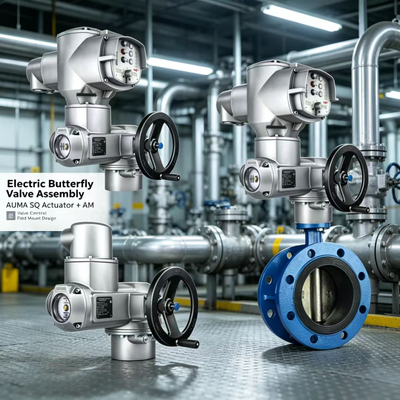 AUMA SQ 05.2-14.2 Part-Turn Actuator with AM 01.1 Controls SFC Safe End Position Feedback Valve