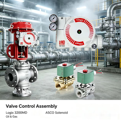 Flowserve Logix 3200MD Digital Positioner with ASCO Solenoid Valve for Precise Industrial Valve Control