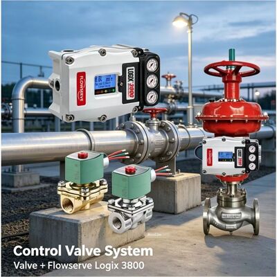 Flowserve Logix 3800 Digital Positioner with ASCO Solenoid Valve Precision Control Package