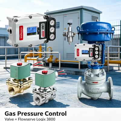 Flowserve Logix 3800 Digital Positioner with ASCO Solenoid Valve Precision Control Package