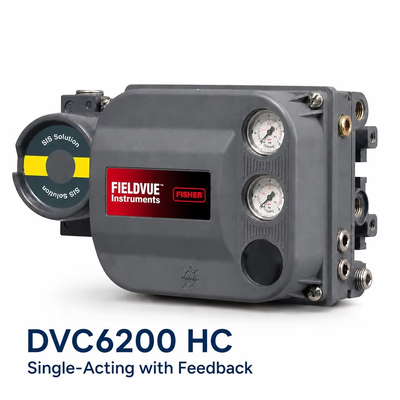 DVC6200 HC Digital Valve Controller 4–20 mA HART Pneumatic Single Acting Valve Positioner with Feedback