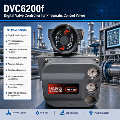 FD DVC6200F Single Acting Digital Valve Controller FOUNDATION Fieldbus Smart Valve Positioner