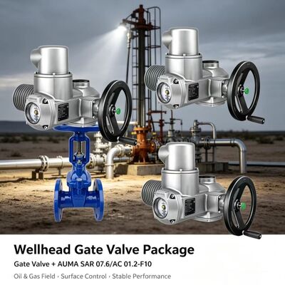 High Quality AUMA SAR 07.6/AC 01.2-F10 Multi-Turn Electric Actuator for Modulating Valve Control 30-60Nm