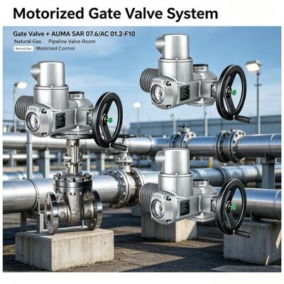 High Quality AUMA SAR 07.6/AC 01.2-F10 Multi-Turn Electric Actuator for Modulating Valve Control 30-60Nm