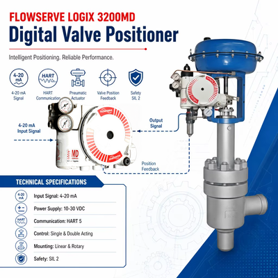 Flowserve Logix 3200MD Advanced Digital Valve Positioner High Performance HART Communication Pneumatic Valves