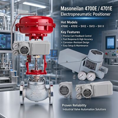 Masoneilan 4800E 4800P Pneumatic Valve Positioner for Rotary Reciprocating Actuator