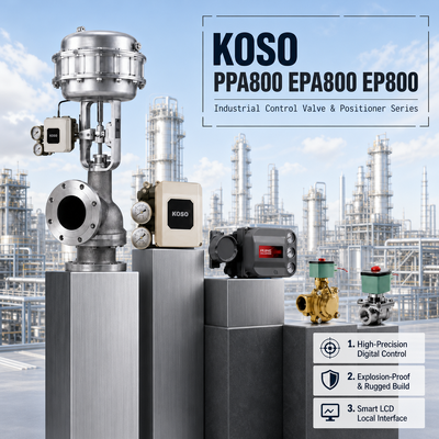 KOSO PPA800 EPA800 EP800 Electro Pneumatic Valve Positioner Smart Feedback 4-20mA Linear Flow Control OEM