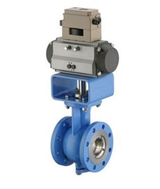 Double Eccentric Pneumatic Control Valve , Industrial Rotary Plug Control Valve