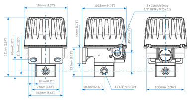 Model 4411 Electro Pneumatic Transducer Explosion Proof For Control Valve